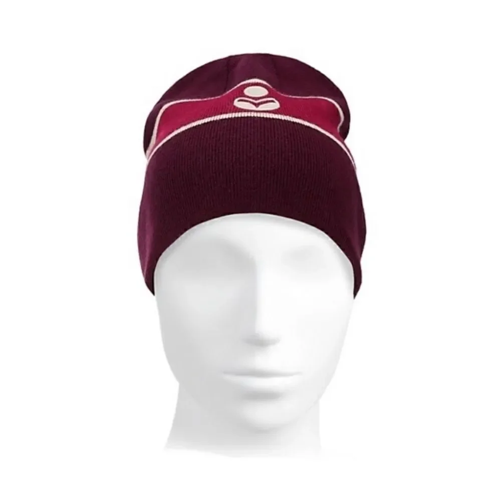 ISABEL MARANT  Camden Striped Logo Beanie - Burgundy NWT
